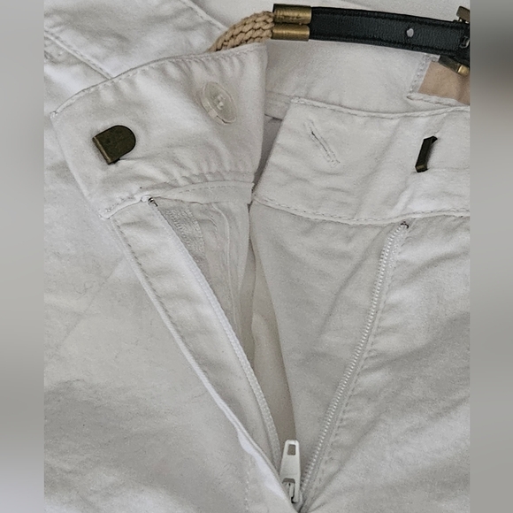 Michael kors white roll up shorts with belt size 4 - Picture 7 of 10